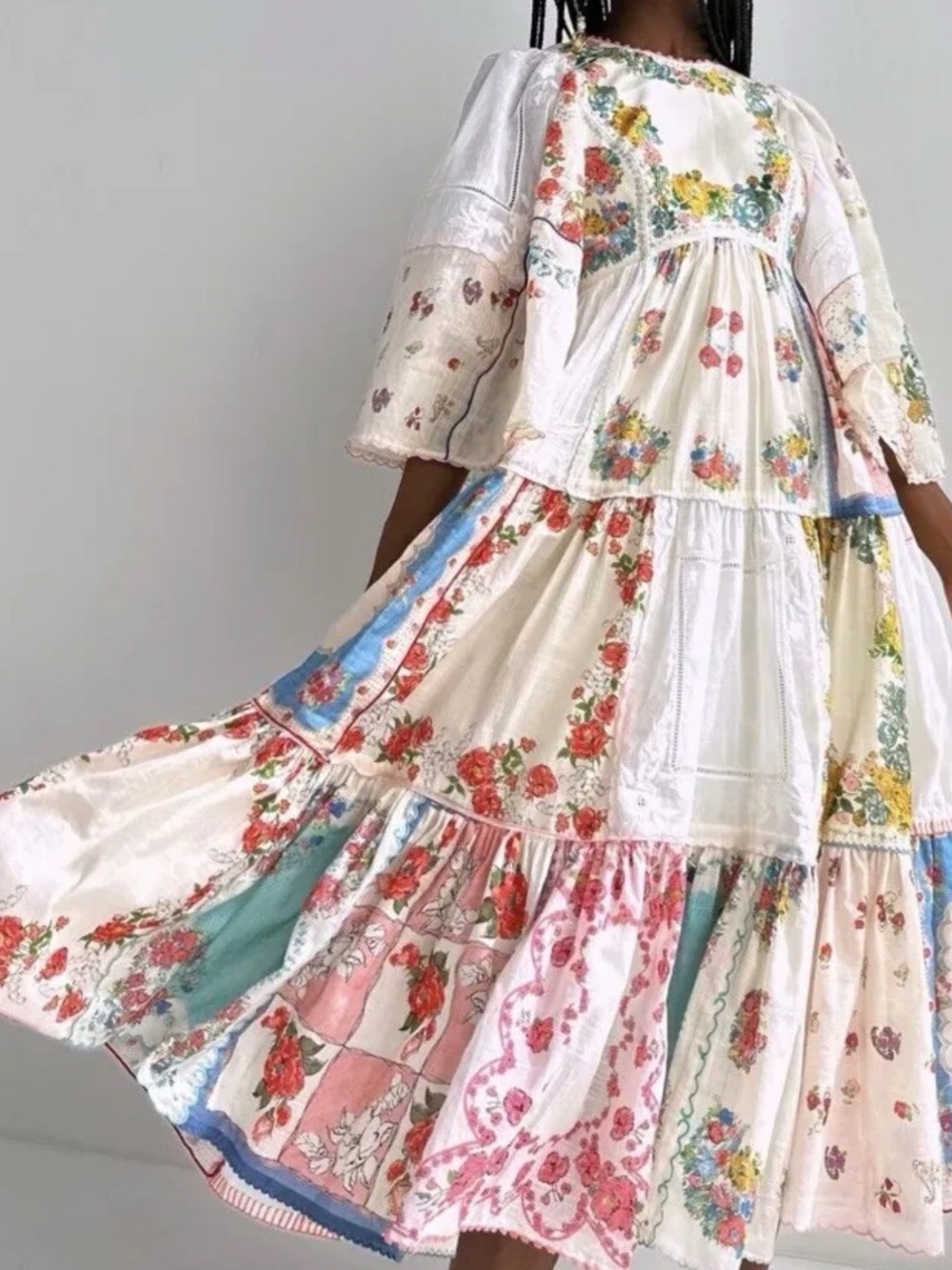 Zimmermann Clover Patched Midi Dress